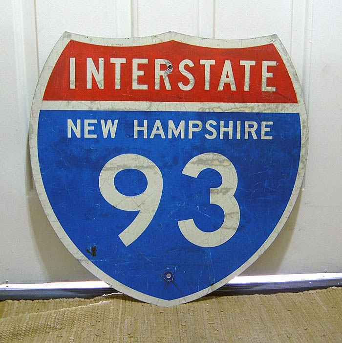 New Hampshire interstate 93 sign.