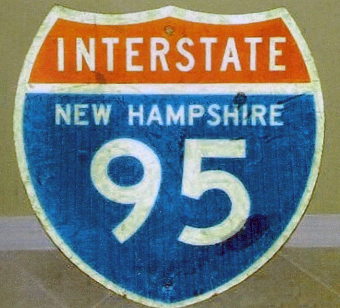 New Hampshire Interstate 95 sign.