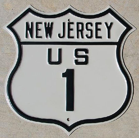 New Jersey U.S. Highway 1 sign.