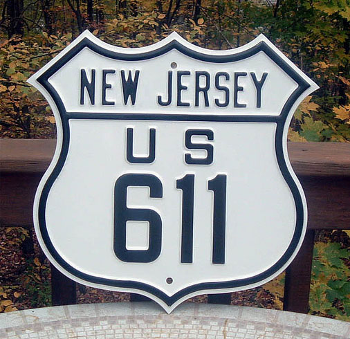 New Jersey U.S. Highway 611 sign.