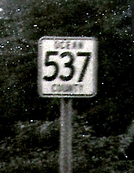 New Jersey Ocean County route 537 sign.