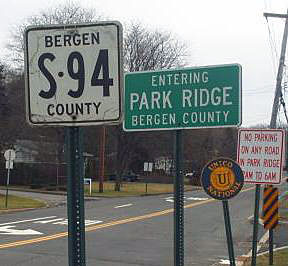 New Jersey Bergen County route S-94 sign.