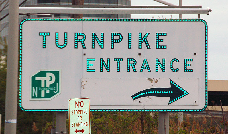New Jersey New Jersey Turnpike sign.