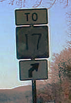 New Jersey U.S. Highway 17 sign.