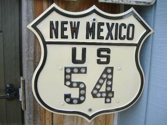 New Mexico U.S. Highway 54 sign.