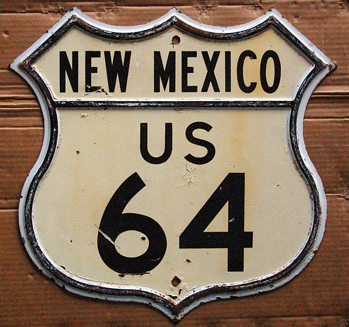 New Mexico U.S. Highway 64 sign.