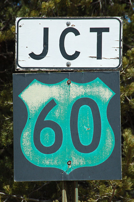 New Mexico U.S. Highway 60 sign.