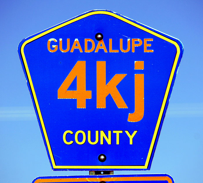 New Mexico - Guadalupe County route 4kj and State Highway 119 sign.