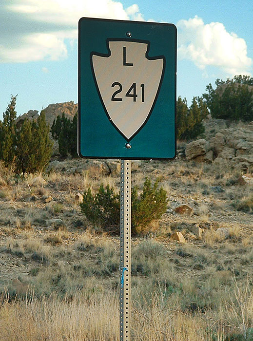 New Mexico Navajo route L241 sign.