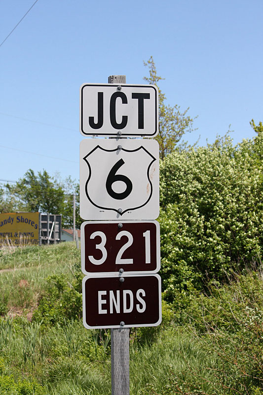 Nova Scotia - provincial tertiary route 321 and Provincial Highway 6 sign.