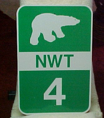 Northwest Territories Provincial Highway 4 sign.