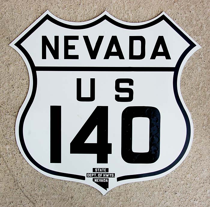 Nevada U.S. Highway 140 sign.