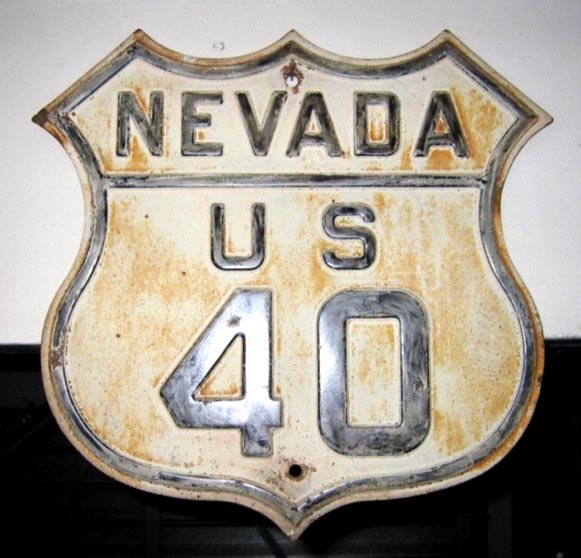 Nevada U. S. highway 40 sign.