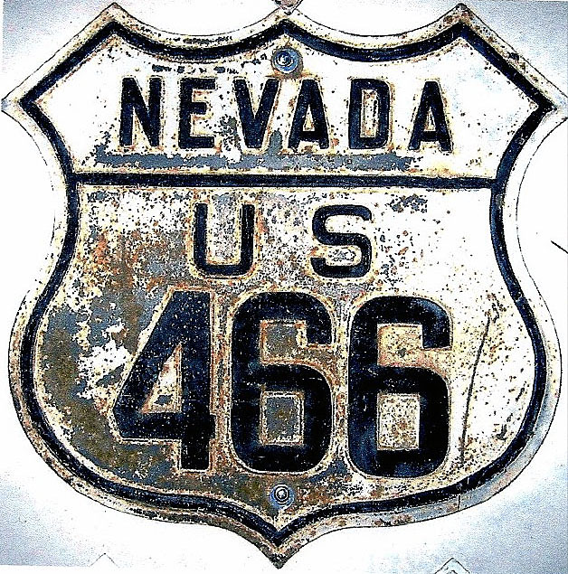 Nevada U.S. Highway 466 sign.