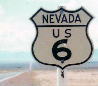 Nevada U.S. Highway 6 sign.