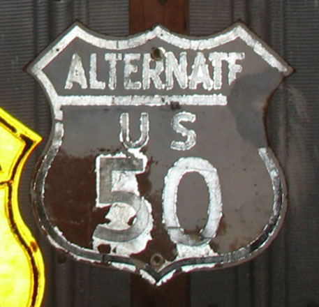 Nevada alternate U. S. highway 50 sign.