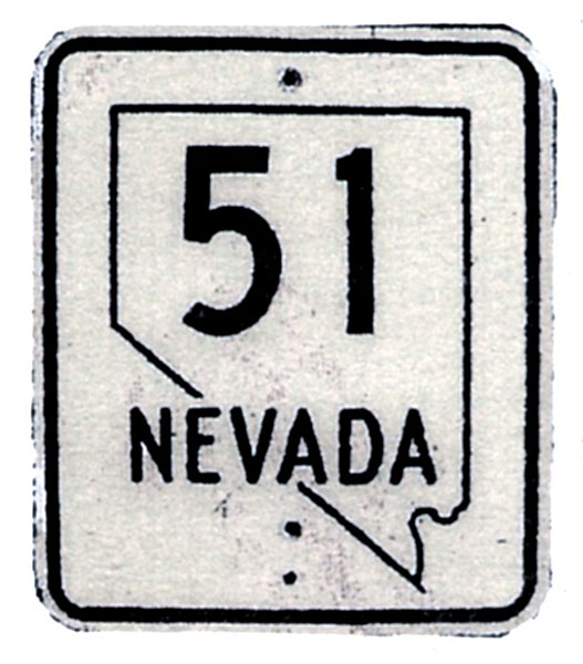 Nevada state highway 51 sign.