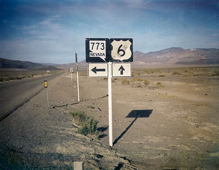 Nevada - U.S. Highway 6 and State Highway 773 sign.