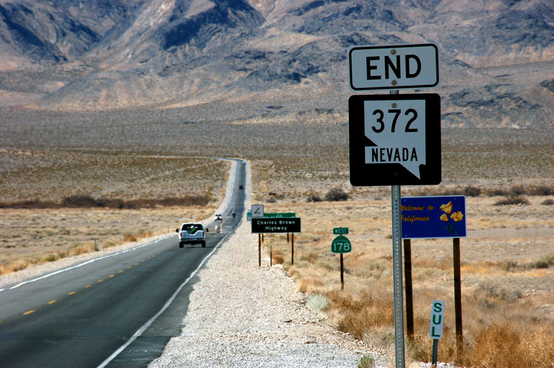 Nevada State Highway 372 sign.