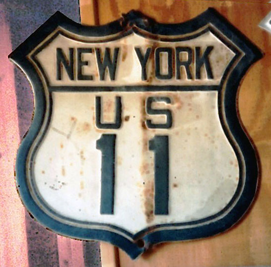 New York U.S. Highway 11 sign.