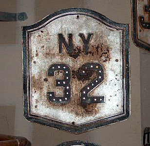 New York State Highway 32 sign.
