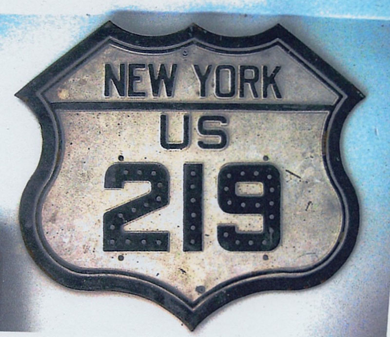 New York U.S. Highway 219 sign.