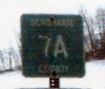 New York Schoharie County route 7A sign.