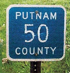 New York Putnam County route 50 sign.