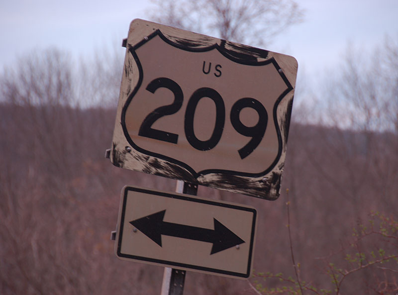 New York U.S. Highway 209 sign.