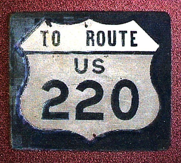 New York U.S. Highway 220 sign.