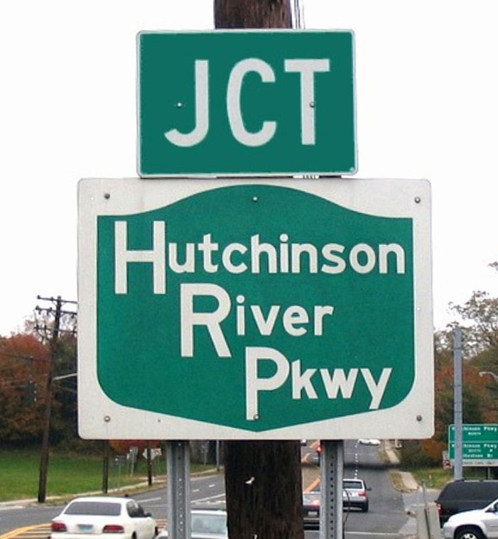 New York Hutchinson River Parkway sign.