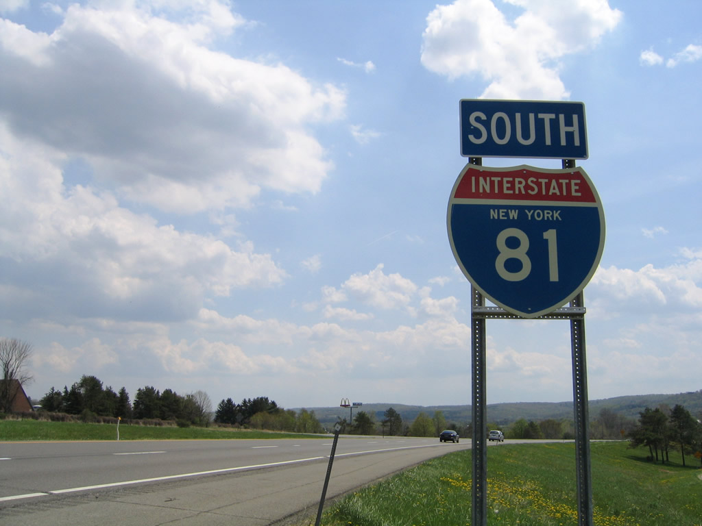 New York Interstate 81 sign.