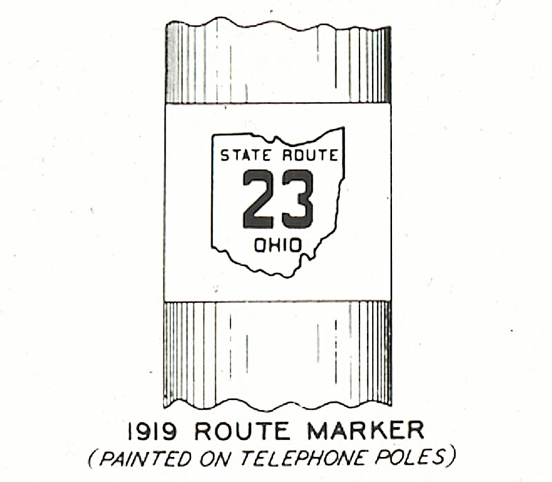 Ohio State Highway 23 sign.