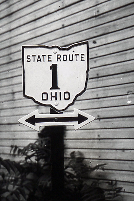 Ohio state highway 1 sign.