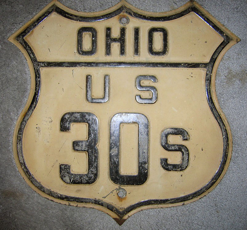 Ohio U. S. highway 30S sign.
