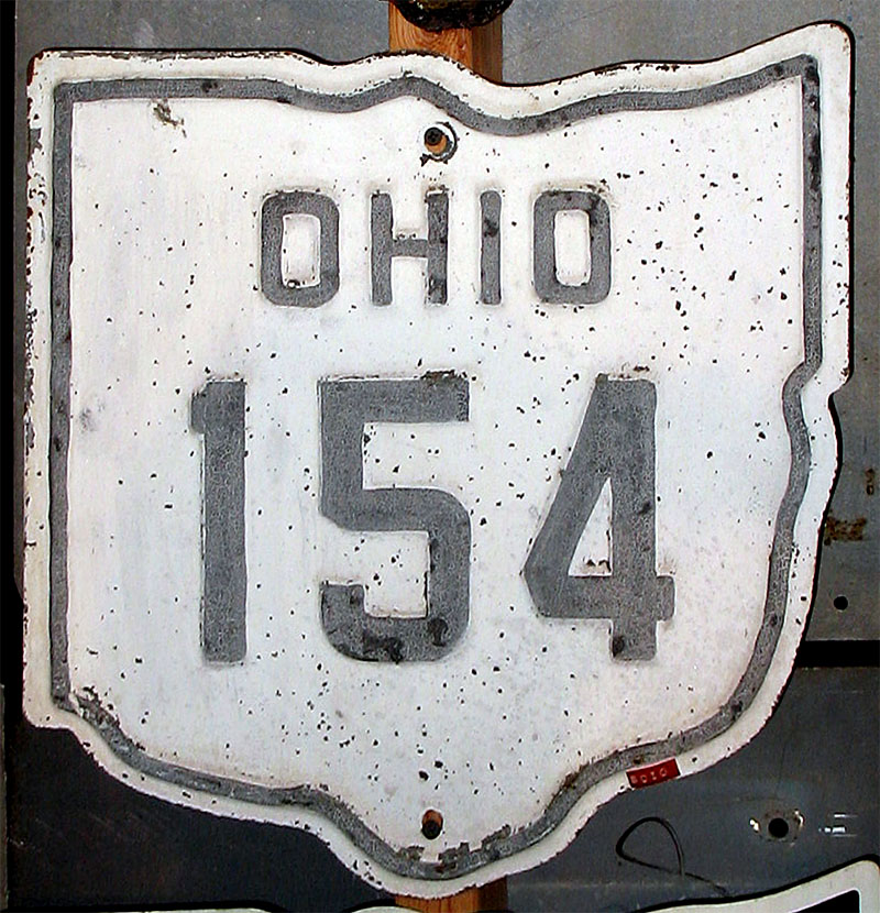 Ohio State Highway 154 sign.