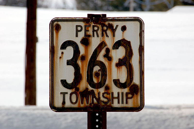 Ohio Perry Township route 363 sign.