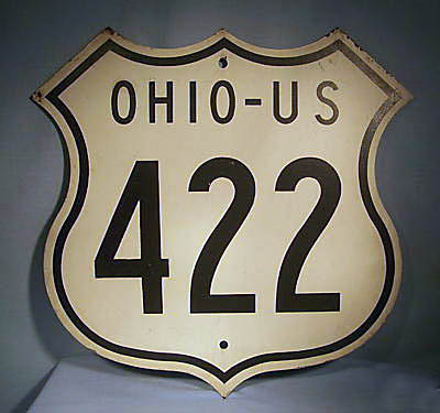 Ohio U.S. Highway 422 sign.