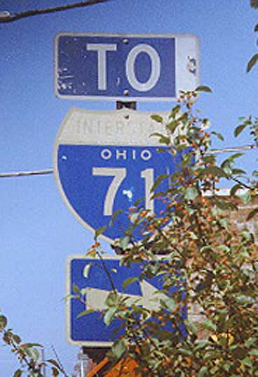 Ohio Interstate 71 sign.