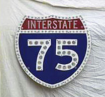 Ohio Interstate 75 sign.