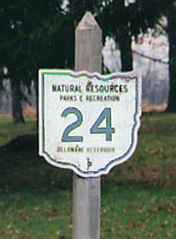 Ohio Parks and Recreation route 24 sign.