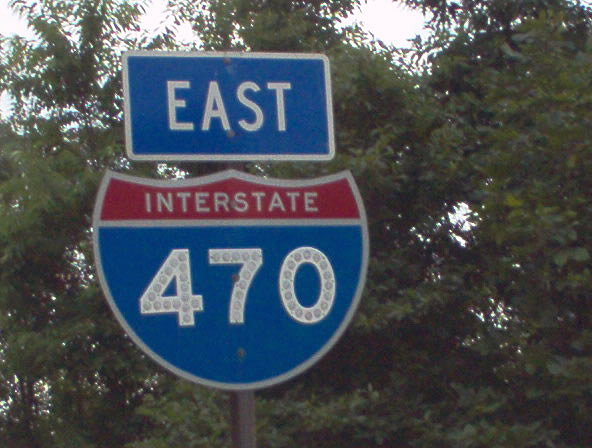 Ohio Interstate 470 sign.