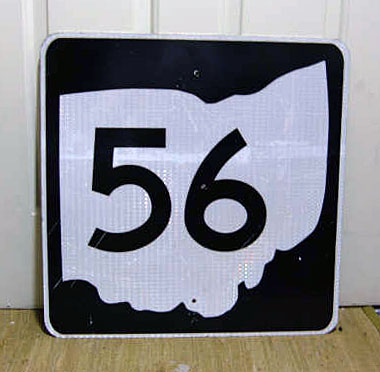 Ohio State Highway 56 sign.