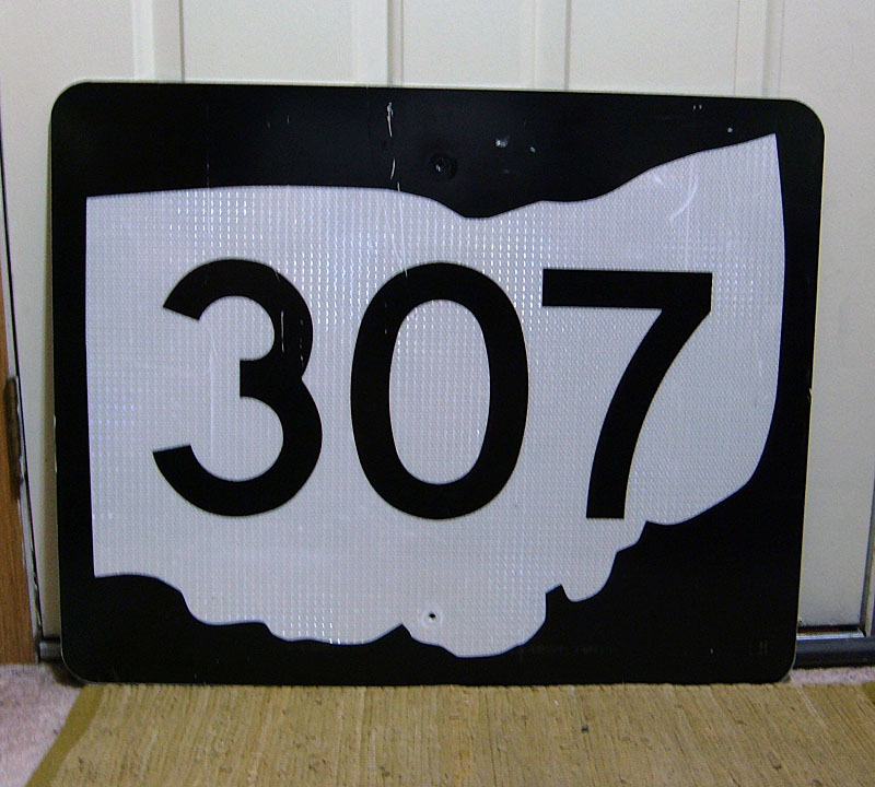 Ohio State Highway 307 sign.