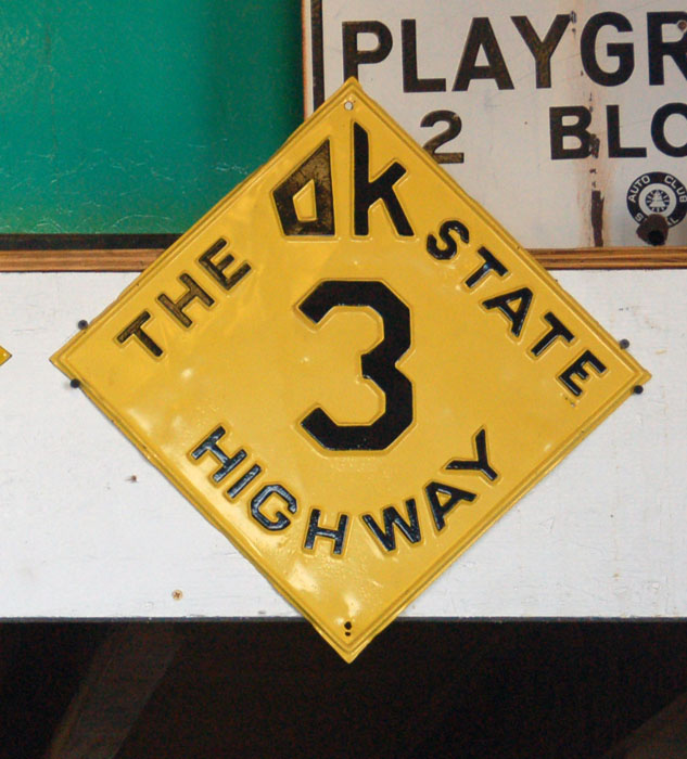 Oklahoma State Highway 3 sign.