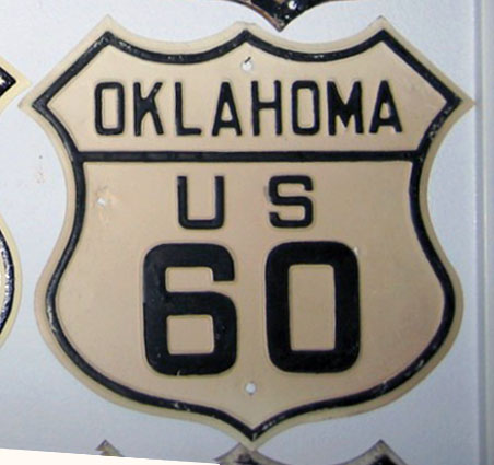 Oklahoma U.S. Highway 60 sign.
