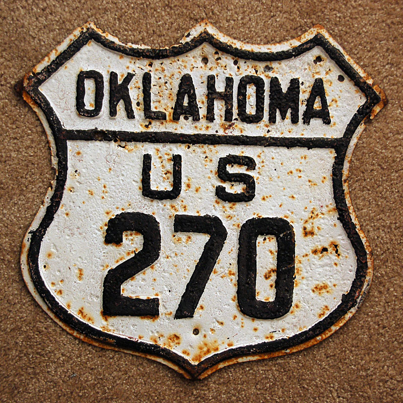 Oklahoma U.S. Highway 270 sign.
