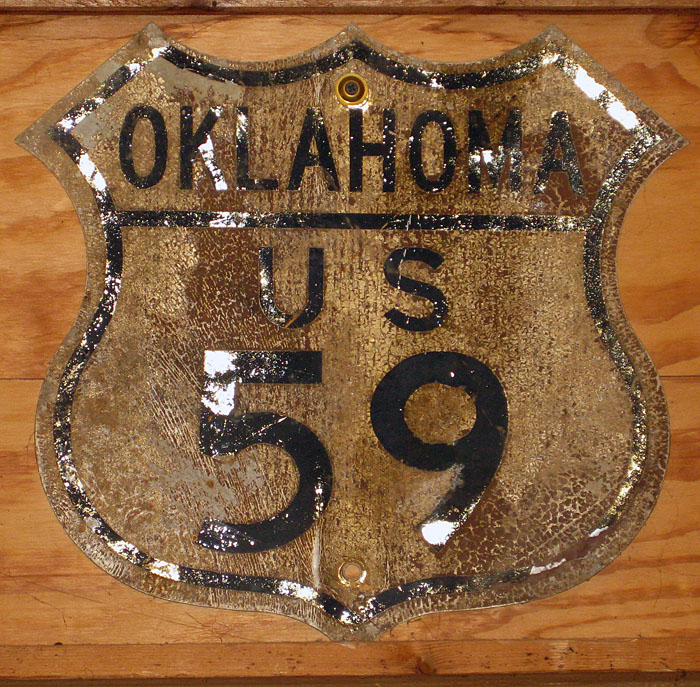 Oklahoma U.S. Highway 59 sign.