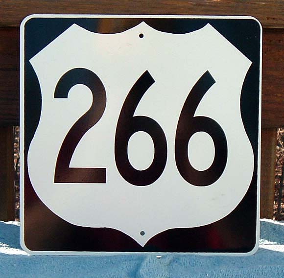 Oklahoma U.S. Highway 266 sign.