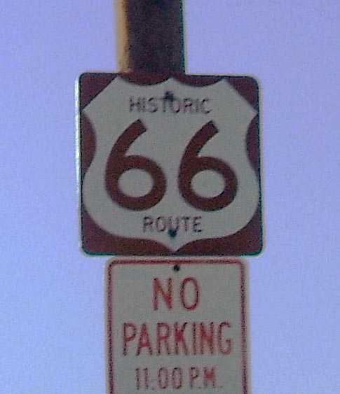 Oklahoma U. S. highway 66 sign.
